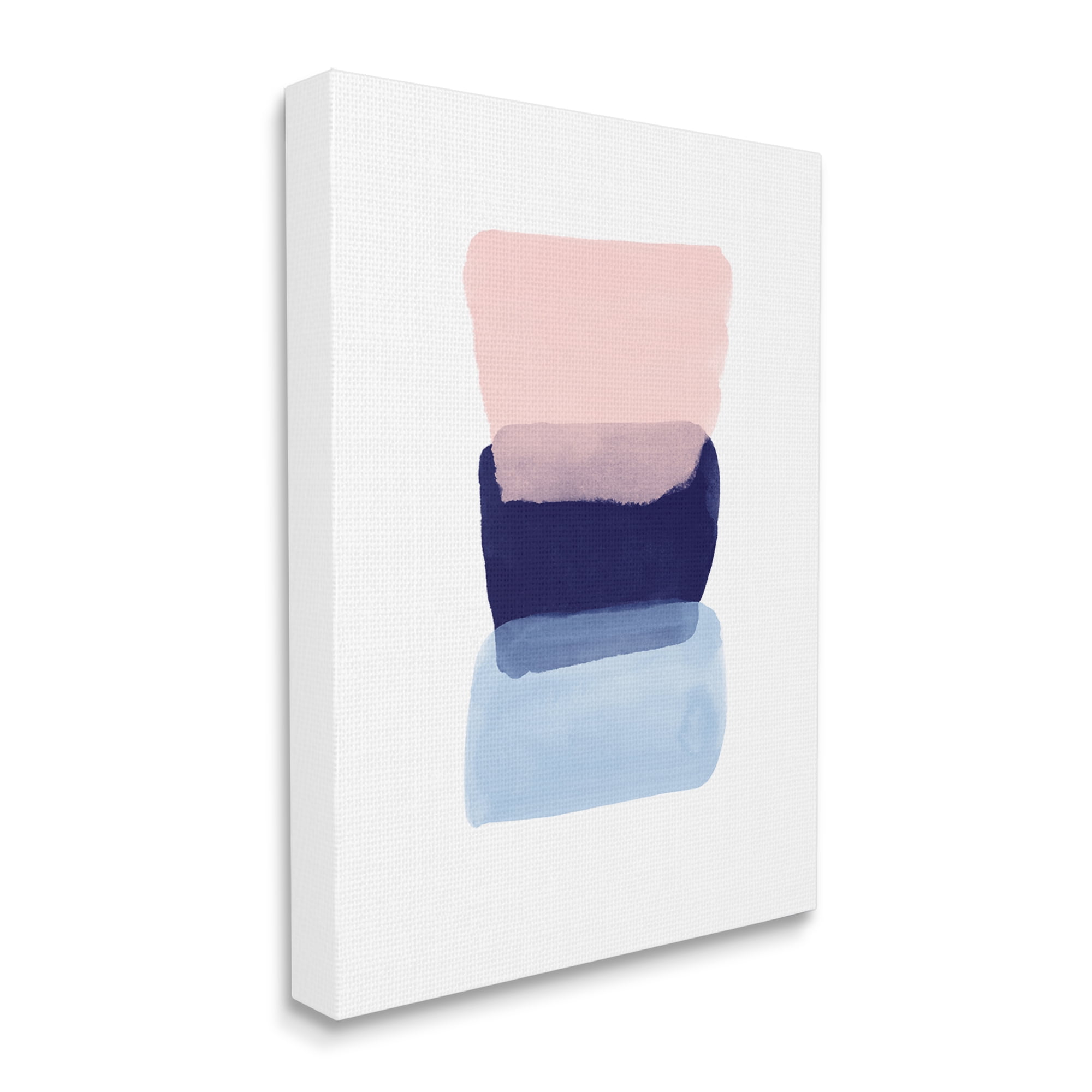 Stupell Industries Layered Squares Abstract Sides Blue Pink,16 x 20,Designed by Seven Trees Design