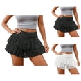 thumbnail image 1 of Layered Tiered Ruffle Mini Skirt With Lace Trim Fashionable And Flirty Design For And Girls Casual Party Wear, 1 of 4