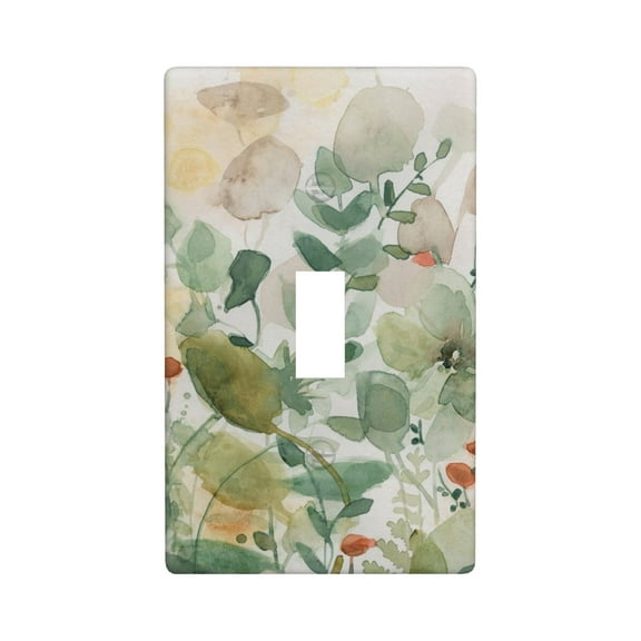 Layered Transparent Leaves Light Switch Cover Plates Single Toggle Wall Plate, Decorative 1-Gang Christmas Decor Lightswitch Cover