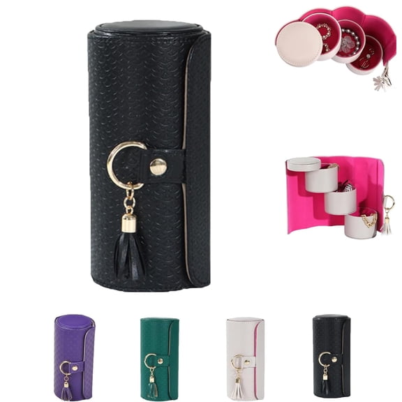 Layered Travel Jewelry Case  Elegant Storage, Always Ready to Shine, Three Distinct Layers, for Women Jewelry Box