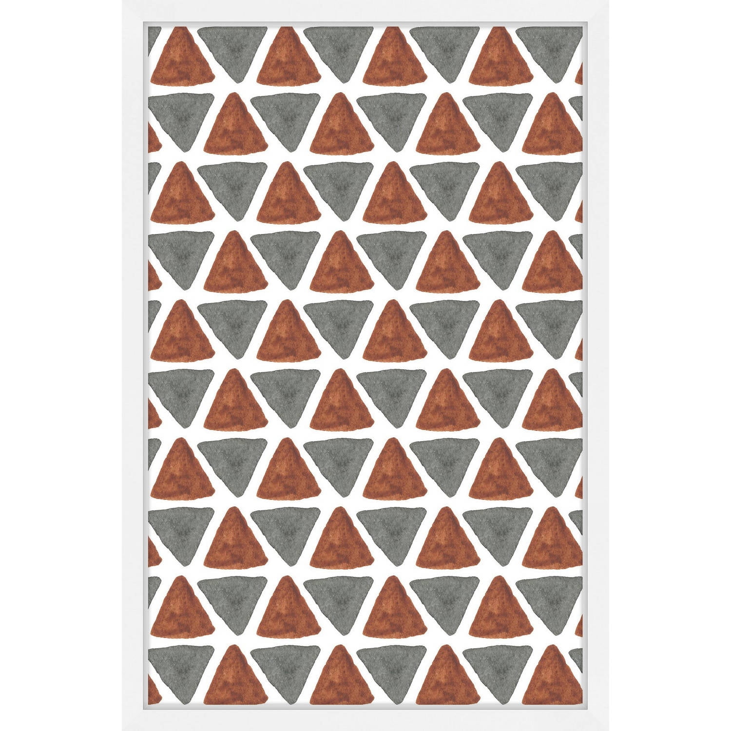 "Layered Triangles" Framed Painting Print