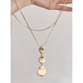 thumbnail image 1 of Layered Triple Pebble Pendant Necklace In Goldtone With Snake Chain, 1 of 14