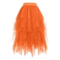thumbnail image 1 of Layered Tulle Skirt for Women - Elegant Elastic High Waisted Puffy Irregular Tutu Midi Party Skirts, 1 of 2