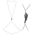 thumbnail image 1 of Layered Wing Crystal Bodychain, Silver, 1 of 1