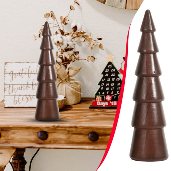 Layered Wooden Christmas Tree Desktop Decor, DIY Craft Kit with Multiple Pieces, Hand-Assembled Holiday Centerpiece for Tables & Mantels 23cm