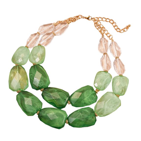 Layering Dopamine Acrylic Beaded Necklace Women’s Bohemian Clavicle Jewelry Accessory For Party Wedding