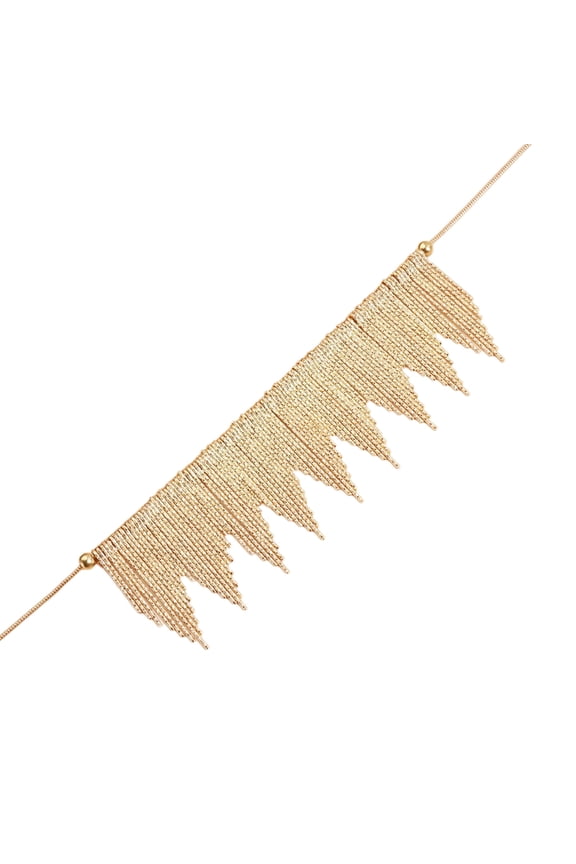 Layering Fringe Collar Necklace Metallic Alloy Adjustable Neckchain For Women Party Outing Elegant Stylish Jewelry