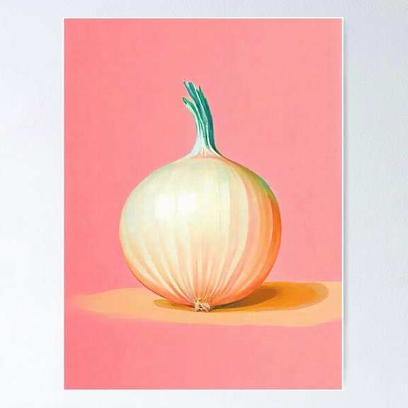 Layers Of Onion Pink Minimalist Poster Kitchen Décor Unpeeled Poster Wall Art Modern Wall Decor For Living Room Bedroom