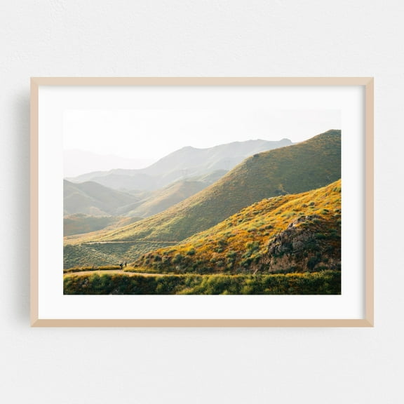 Layers, Walker Canyon - Lake Elsinore California Photography Oak Framed Wall Art Print 12 x 18 inches
