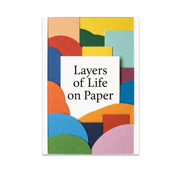 Layers of Life on Paper Collage Art - Home Decor Enthusiast - 13x19 Poster Print