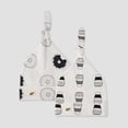 thumbnail image 1 of Layette by Monica + Andy Baby 2pk Donuts and Coffee Print Top Knot Hat - White/Black, 1 of 1