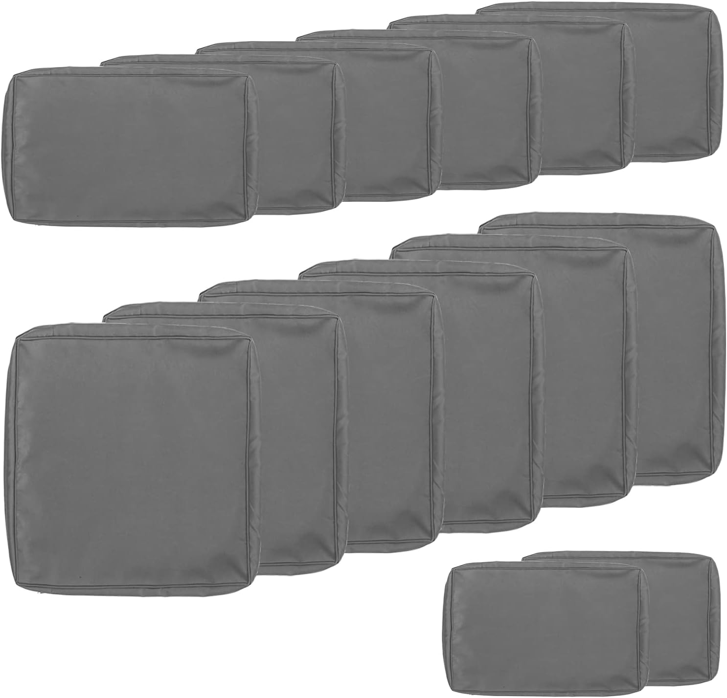 LayinSun 14 Pack Patio Cushion Cover Replacement, Outdoor Cushion Slip