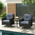 thumbnail image 1 of LayinSun 3 Piece Wicker Patio Furniture Set, Classis Outdoor Conversation 360 Degree Swivel Chairs Set with Coffee Table, 1 of 7