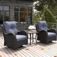 thumbnail image 1 of LayinSun 3 Pieces Outdoor Patio Furniture Set, Rattan Wicker Swivel Rocker Chairs Sets with Swivel Glider Chairs and Coffee Table, 1 of 8