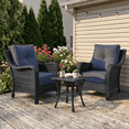 thumbnail image 1 of LayinSun 3 Pieces Patio Furniture Set with 6" Thick Outdoor Wicker Armchairs and Side Table for Backyard Deck Balcony, 1 of 7