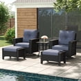 thumbnail image 1 of LayinSun 5 Piece Wicker Patio Furniture Set, Classis Outdoor Conversation 360 Degree Swivel Chairs Set with Coffee Table, 1 of 7