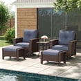 thumbnail image 1 of LayinSun 5 Piece Wicker Patio Furniture Set, Classis Outdoor Conversation 360 Degree Swivel Chairs Set with Coffee Table, 1 of 7