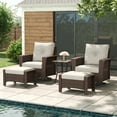 thumbnail image 1 of LayinSun 5 Piece Wicker Patio Furniture Set, Classis Outdoor Conversation 360 Degree Swivel Chairs Set with Coffee Table, 1 of 7