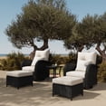 thumbnail image 1 of LayinSun 5 Pieces Outdoor Patio Furniture Set, Rattan Wicker Sectional Swivel Rocker Chairs Sets, 1 of 10