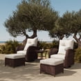 thumbnail image 1 of LayinSun 5 Pieces Outdoor Patio Furniture Set, Rattan Wicker Sectional Swivel Rocker Chairs Sets, 1 of 10