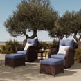 thumbnail image 1 of LayinSun 5 Pieces Outdoor Patio Furniture Set, Rattan Wicker Sectional Swivel Rocker Chairs Sets, 1 of 10
