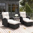 thumbnail image 1 of LayinSun 5 Pieces Outdoor Patio Furniture Set, Rattan Wicker Swivel Rocker Chairs Sets with Ottomans, Swivel Glider Chairs, and Coffee Table, 1 of 8
