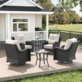 thumbnail image 1 of LayinSun 6 Piece Wicker Outdoor Furniture Set with 6-inch Comfy Cushions, High Back Patio Furniture Set with Swivel Rocking Chairs and Side Table, 1 of 9