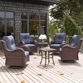 thumbnail image 1 of LayinSun 6 Pieces Outdoor Patio Furniture Set, Rattan Wicker Swivel Rocker Chairs Sets with Swivel Glider Chairs and Coffee Table, 1 of 8