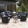 thumbnail image 1 of LayinSun 6 Pieces Outdoor Patio Furniture Set, Rattan Wicker Swivel Rocker Chairs Sets with Swivel Glider Chairs and Coffee Table, 1 of 8