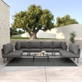 thumbnail image 1 of LayinSun 9 Pieces Aluminum Patio Furniture Set, Modern Modular Sectional Sofa with Coffee Table and Upgrade Thickness Cushion, 1 of 8