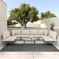 thumbnail image 1 of LayinSun 9 Pieces Aluminum Patio Furniture Set, Modern Modular Sectional Sofa with Coffee Table and Upgrade Thickness Cushion, 1 of 8