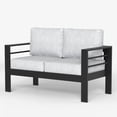 thumbnail image 1 of LayinSun Aluminum Outdoor Patio Loveseat, 2 Seater Sofa Chair with Cushions, 1 of 7