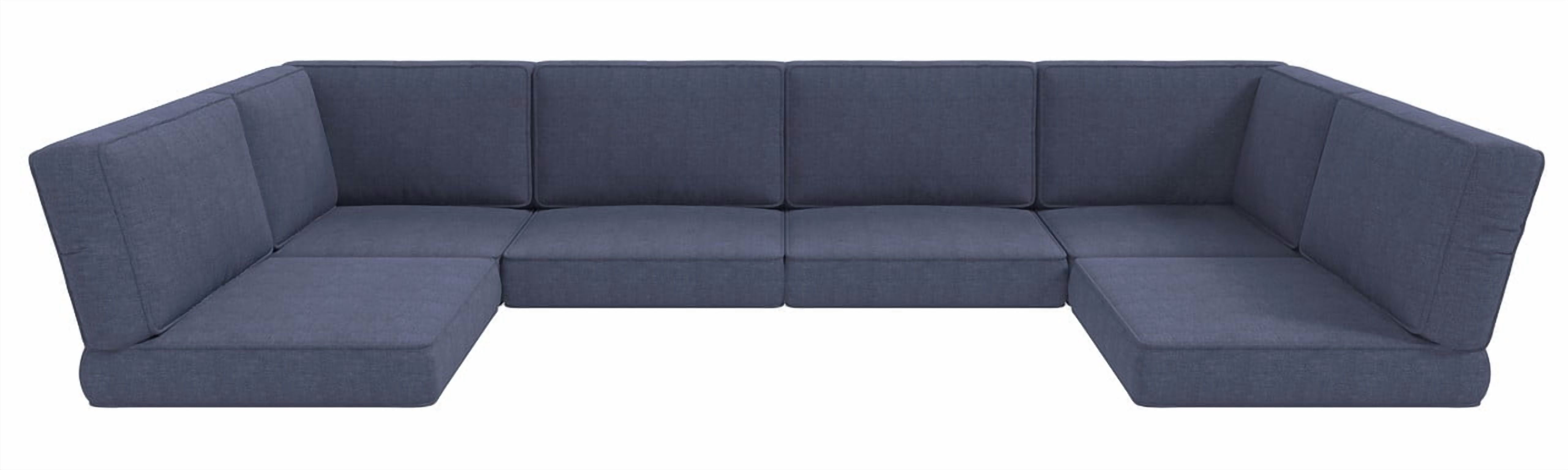 LayinSun Outdoor Furniture Replacement Cushions for 6 Seat Patio Rattan Wicker Sectional Conversation Sofa Set, 14-Piece Cushions Set