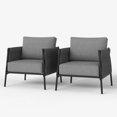 thumbnail image 1 of LayinSun Outdoor Patio Woven Rope Chairs, 2-Person Deep Seating Modern Armchairs 2-Seat for Outside, 1 of 7