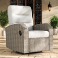 thumbnail image 1 of LayinSun Oversized Wicker Outdoor Swivel Glider Recliner with Adjustable Backrest & Footrest, Patio Reclining Lounge Chair, 1 of 7