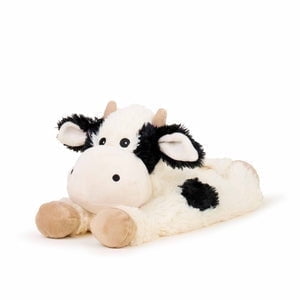 Laying Down Cow Warmies Cozy Plush Heatable Lavender Scented Stuffed Anima