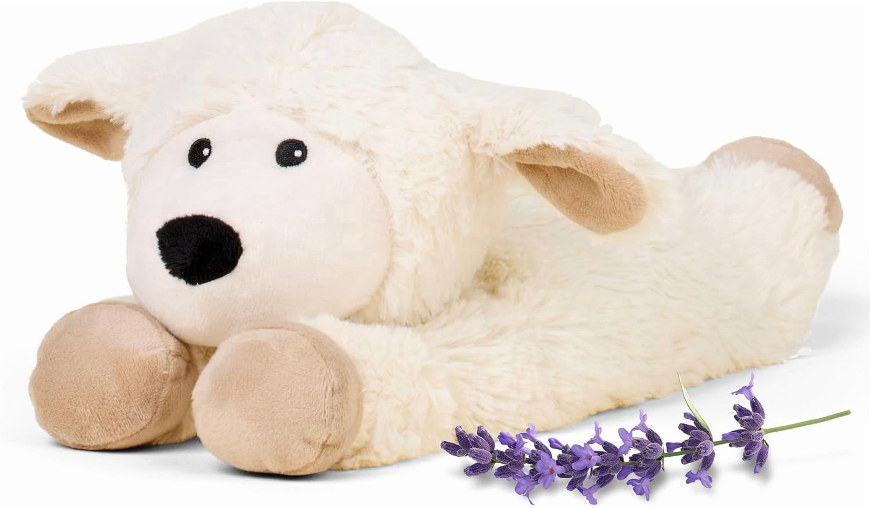 warmies 13” Laying Sheep Stuffed Animal, Microwavable Heated Plushies and Weighted Soft Plush Toys