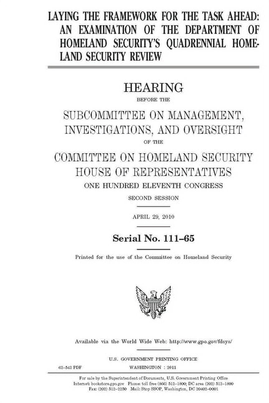 Laying the framework for the task ahead an examination of the