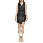 Layla Asymmetrical Pleather Dress