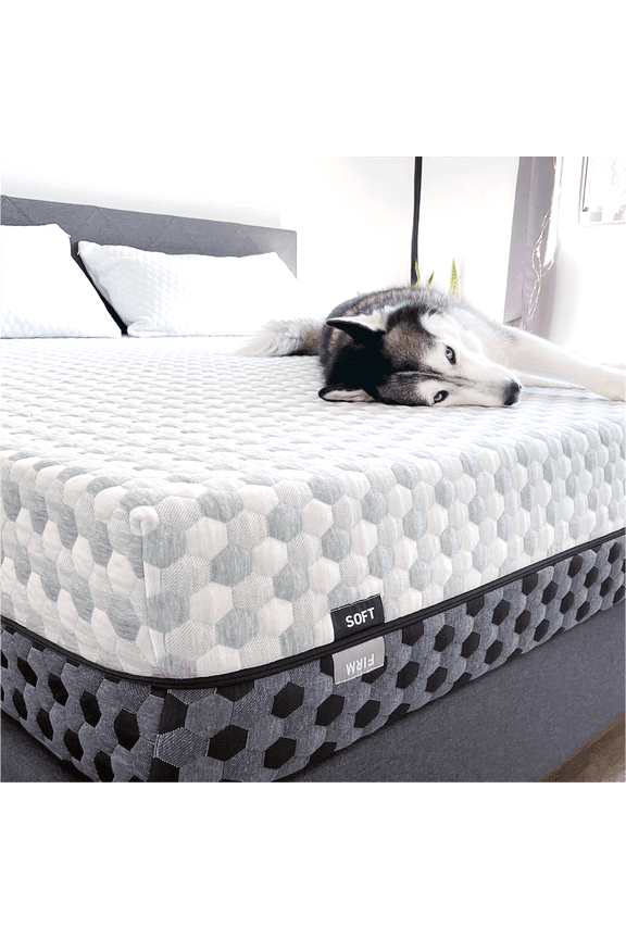 Copper Infused Memory Foam Mattress Queen|Flippable Between Firm & Medium Soft Comfort
