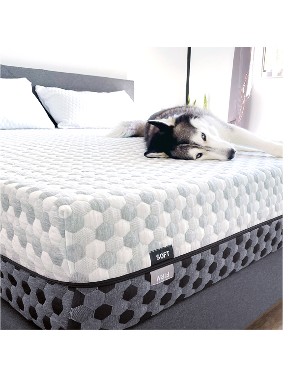 Copper Infused Memory Foam Mattress Queen|Flippable Between Firm & Medium Soft Comfort