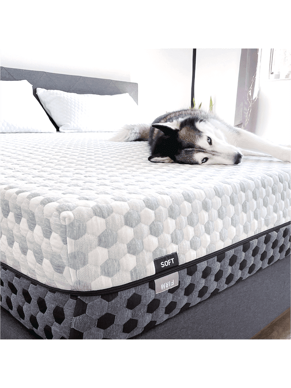 Copper Infused Memory Foam Mattress Twin|Flippable Between Firm & Medium Soft Comfort