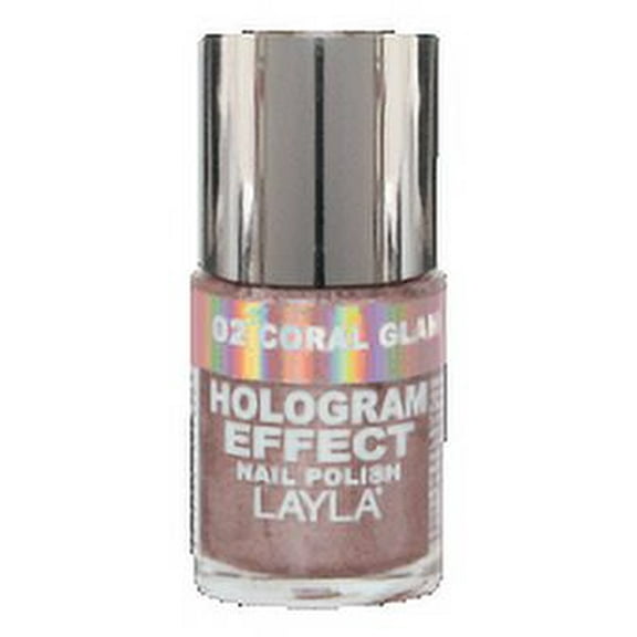 Layla Hologram Nail Polish #02 - Coral Glam