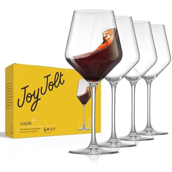 Layla Italian Red Wine Glasses, Set of 4, 17 oz Clear – Made in Europe