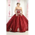 thumbnail image 1 of Women's Layla K Sweet 16 Birthday Party Dress Burgundy Gold Style LK179 Ball Gown And 4 BURGUNDY/GOLD, 1 of 6