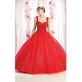 thumbnail image 1 of Layla K LK194 Juniors Womens Sparkling Sleeveless Embroidered Quince Ball Gown, 1 of 11