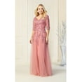 thumbnail image 1 of Women's May Queen MQ1859 Short Sleeve Mother Of The Bride Plus Size Gown-New Collection Dusty Rose Pink Pink M, 1 of 6