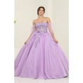 thumbnail image 1 of Layla K LK237 Juniors Womens Sequin Strapless Glitter Quinceanera Gown, 1 of 10