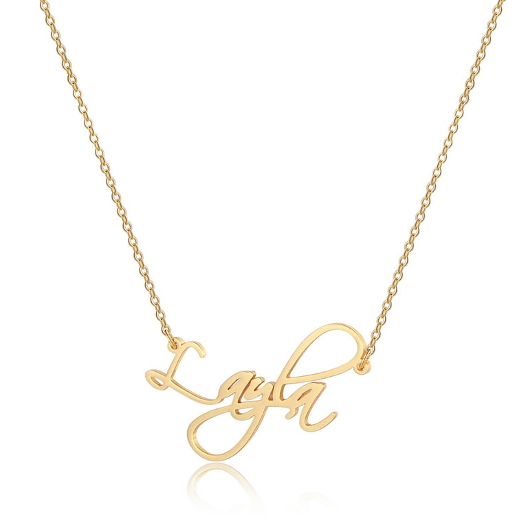 Layla Necklace Personalized, 14K Gold Filled Ivy Name Necklace