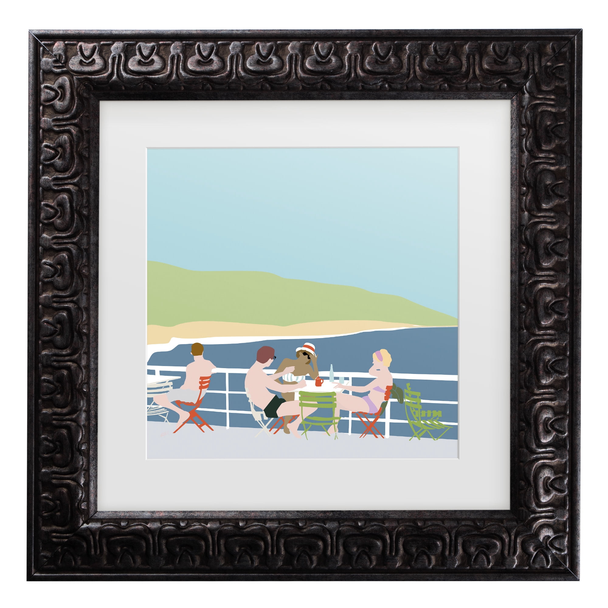 Layla Oz ‘Summer Time’ Matted Framed Art - 16x16